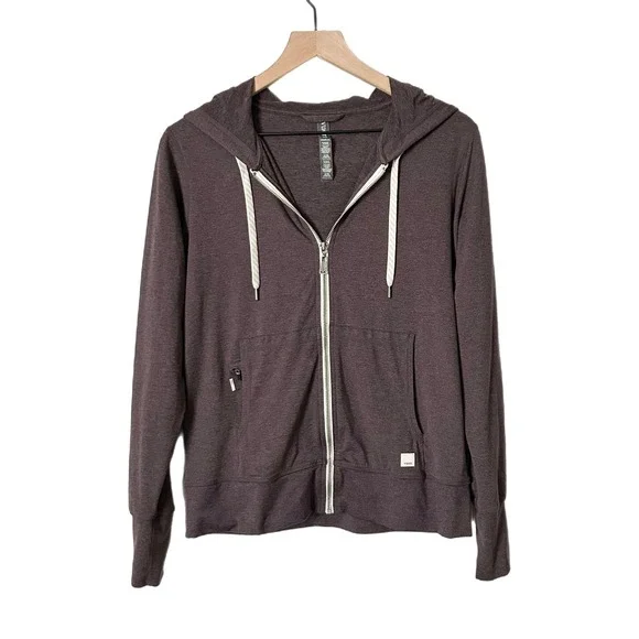 Vuori Halo Performance Zip Up Hoodie Smoked Plum Size Medium VW201 - Picture 2 of 6